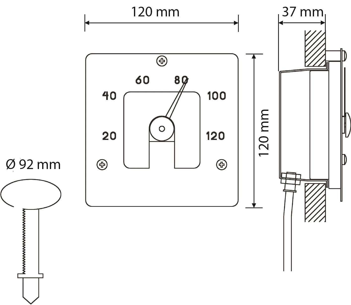 Cariitti - Hydrometer SQ square, satengglass - Badstugutta
