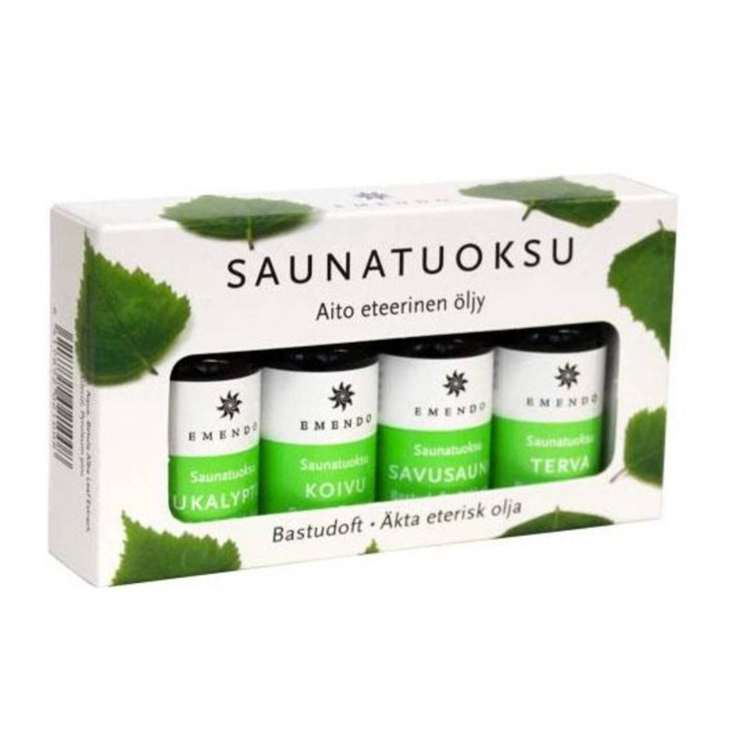Duftpakke - Eukalyptus, Bjørk, Røykbadstu og Tjære - 4 x 10ml - Badstugutta
