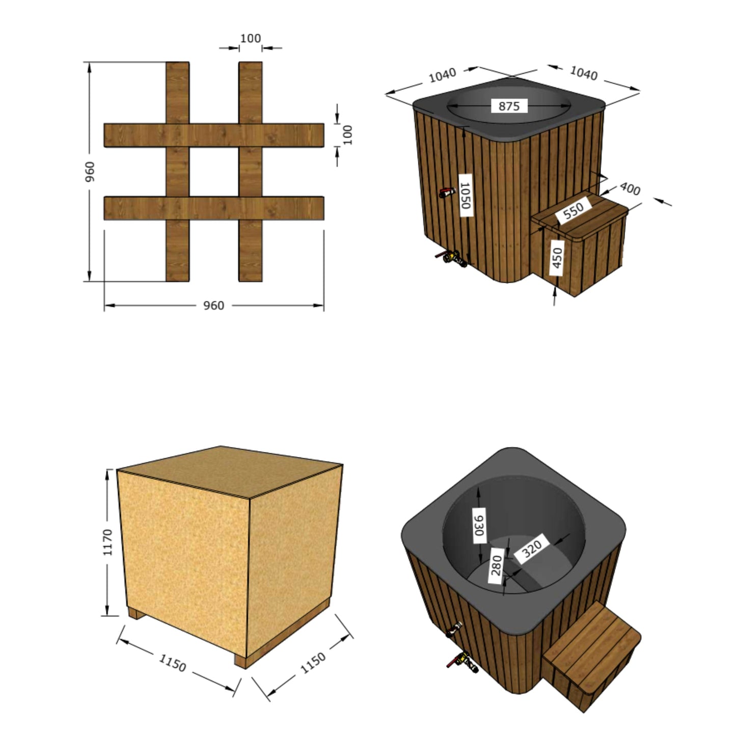 IceTub Quadro - Badstugutta