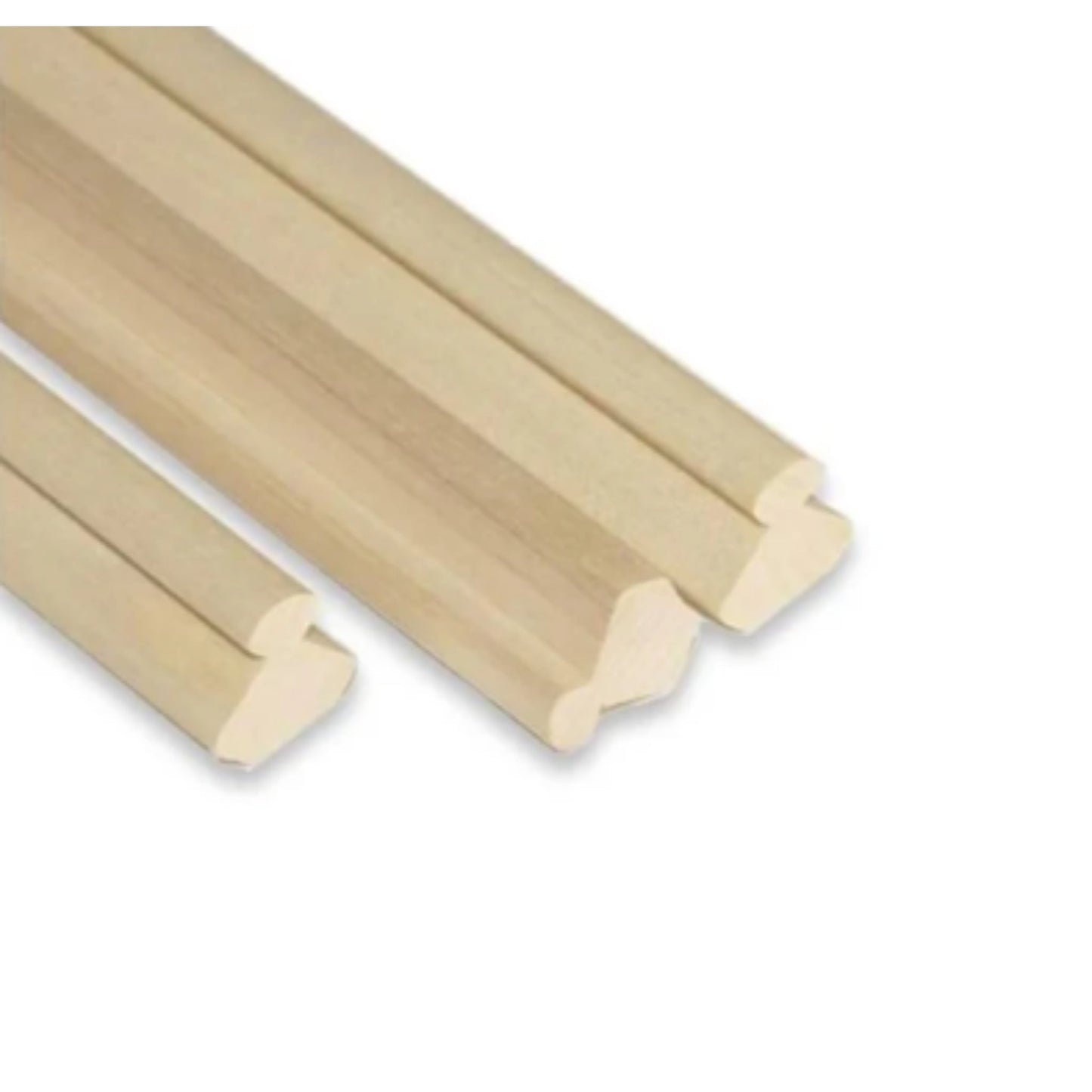 Innvendig hjørne/taklist i or, osp eller varmebehandlet osp - 25x25mm - Lengde 2,4m - Badstugutta