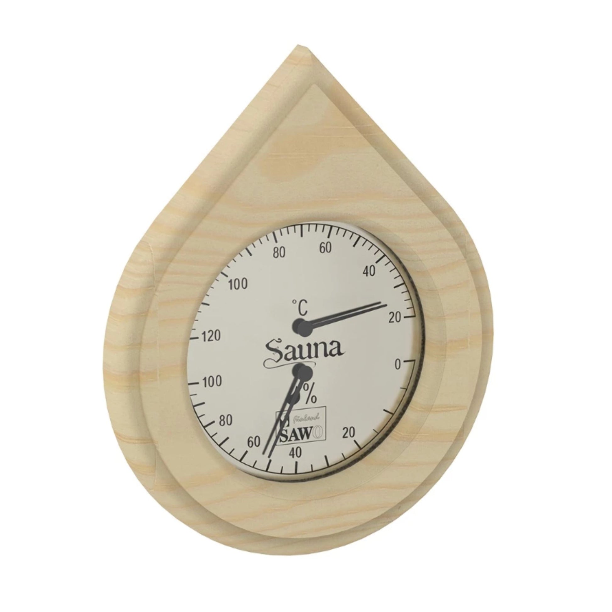 Sawo Termometer/Hygrometer - Osp, Sedertre, Furu - Badstugutta