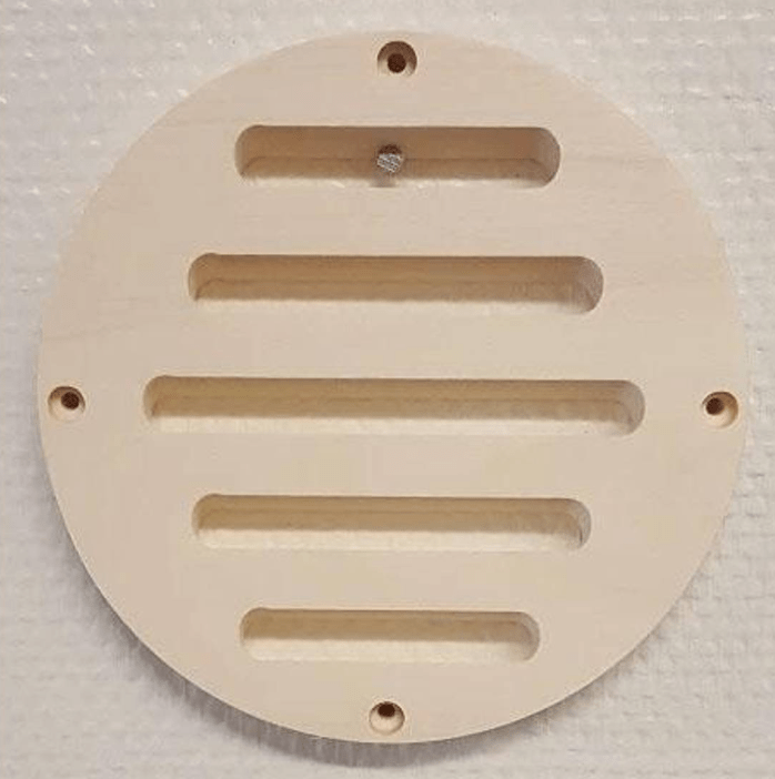 Ventil med spalter rund - Ventilasjon til badstue - Badstugutta