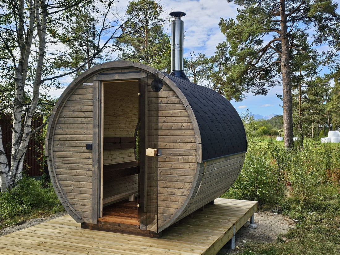 Smokin'Barrel med panoramaglass i Folldal - Badstugutta