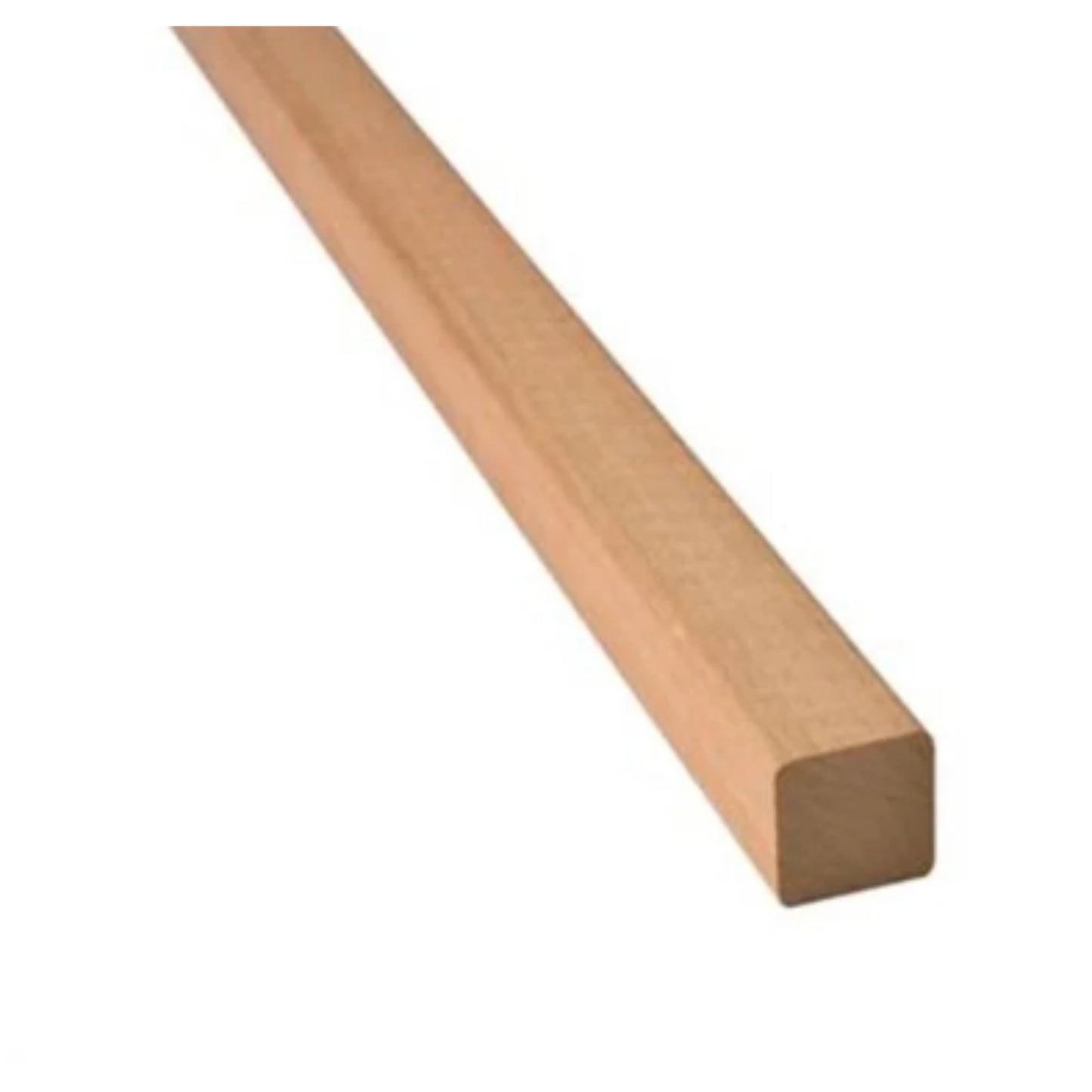 Firkantet list med runde hjørner i or, osp eller varmebehandlet osp - 21x21mm - Lengde 2,4m