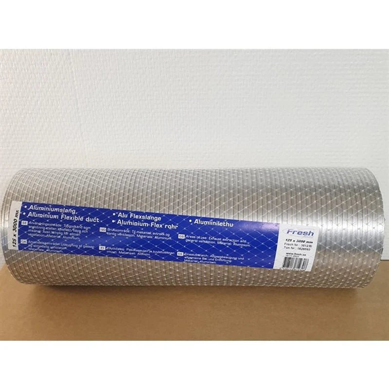 Aluminiumsrør Fresh Flex 125x3000 mm - Badstugutta