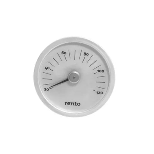 Badstutermometer i sølvfarget aluminium, Rento - Badstugutta