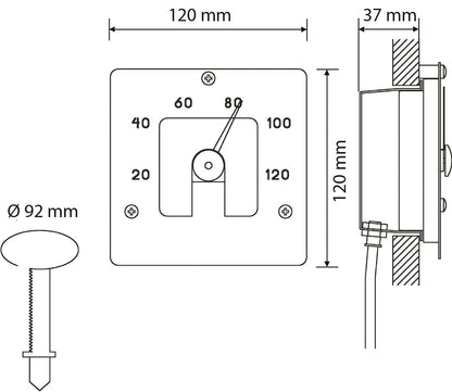 Cariitti - Hydrometer SQ square, satengglass - Badstugutta