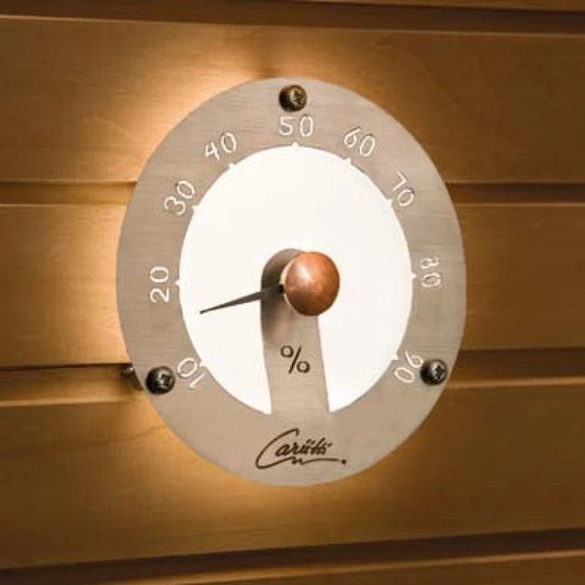 Cariitti - Hygrometer rund, satengglass - Badstugutta