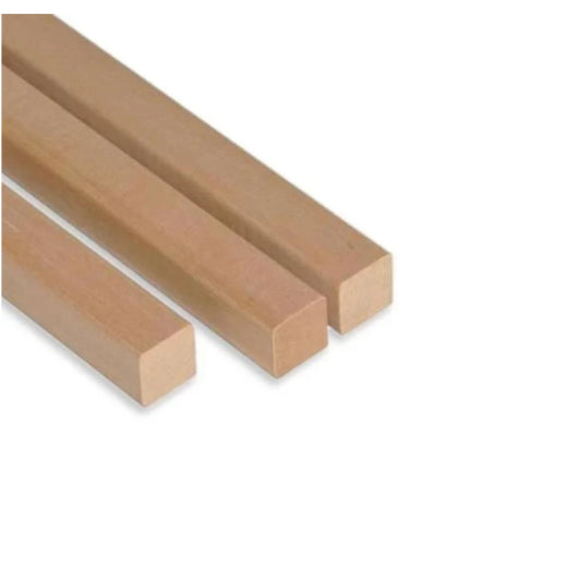 Firkantet list med runde hjørner i or, osp eller varmebehandlet osp - 21x21mm - Lengde 2,4m - Badstugutta
