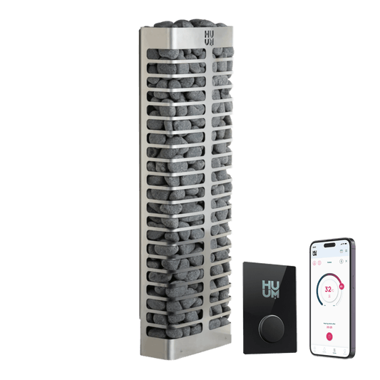 Huum Steel Mini 4 - Pakkedeal - Elektrisk Badstuovn - Badstugutta