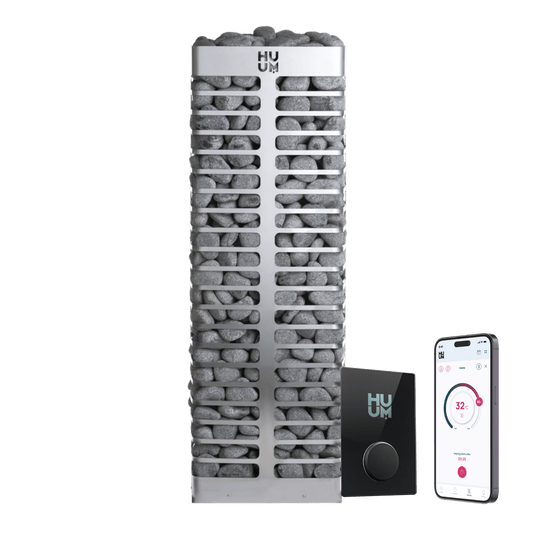 Huum Steel - Pakkedeal! - Elektrisk Badstuovn - Badstugutta