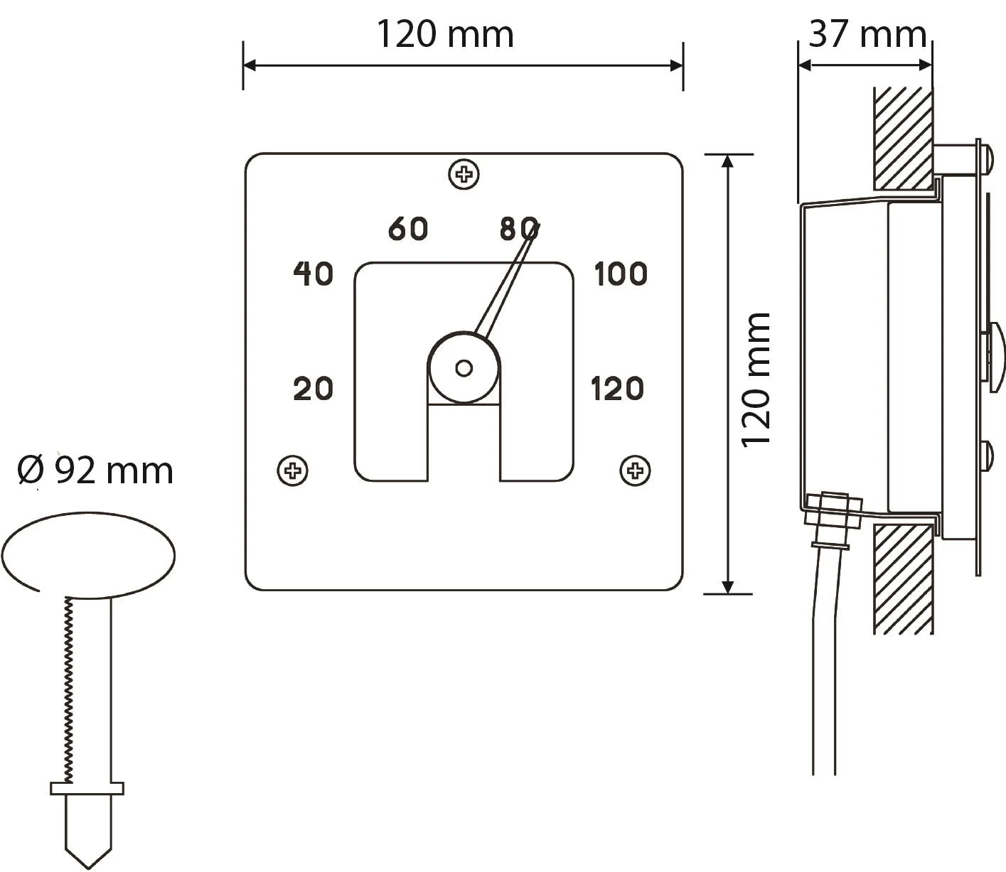 Cariitti - Hydrometer SQ square, satengglass