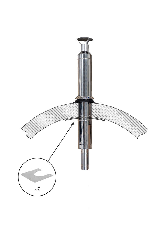 Isolert skorstein / pipe til badstutønne - 2,2m HUUM - Badstugutta