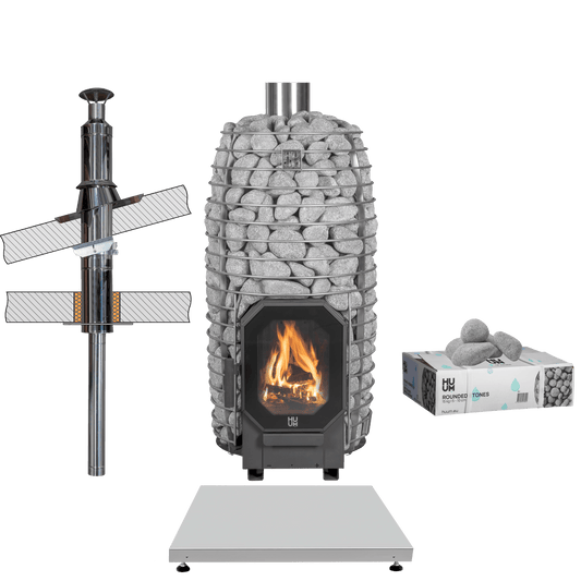 Pakkedeal! - Huum Flow Mini - Vedfyrt Badstuovn - Badstugutta