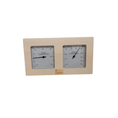 Sawo Termometer/Hygrometer - Osp, Sedertre, Furu - Badstugutta