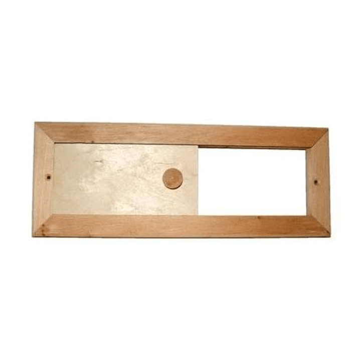 Skyveventil med rist - Ventilasjon til badstue - Badstugutta