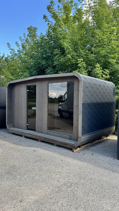 Smokin' Cube Wide 4 m | Lagervare | Termotre, transparent grå - Badstugutta