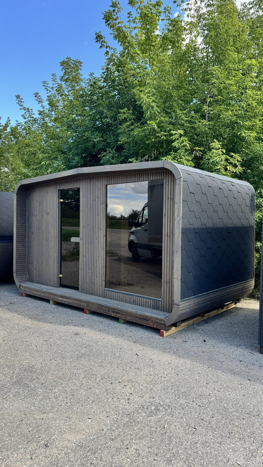 Smokin' Cube Wide 4 m | Lagervare | Termotre, transparent grå - Badstugutta