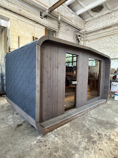 Smokin' Cube Wide 4 m | Lagervare | Termotre, transparent grå - Badstugutta
