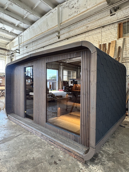 Smokin' Cube Wide 4 m | Lagervare | Termotre, transparent grå - Badstugutta