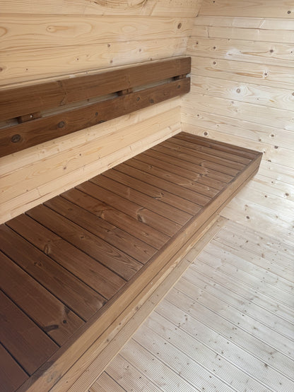 Smokin'Barrel 2 m | Lagervare | Transparent teak - Badstugutta