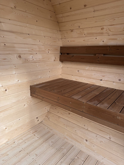 Smokin'Barrel 2 m | Lagervare | Transparent teak - Badstugutta