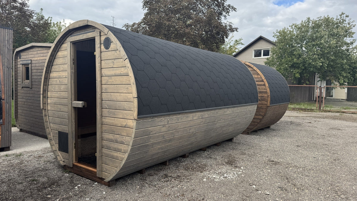 Smokin'Barrel 4 m med hvilerom | Lagervare | Transparent grå - Badstugutta