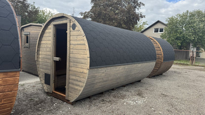 Smokin'Barrel 4 m med hvilerom | Lagervare | Transparent grå - Badstugutta