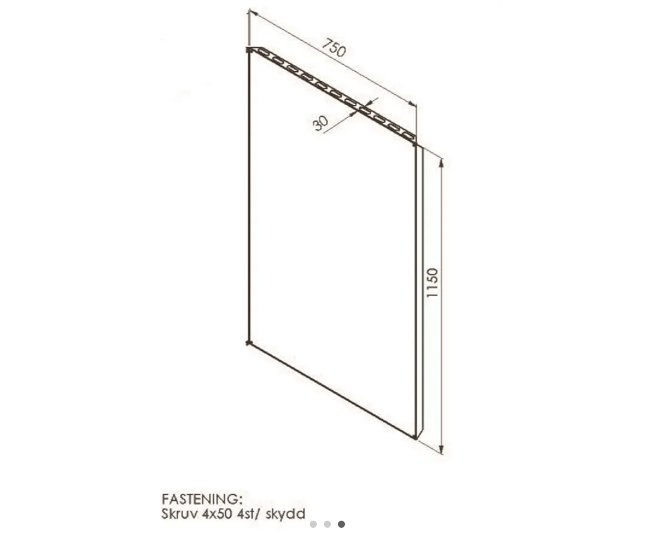 Veggbeskyttelsesplate Kota (1 stk) - Badstugutta