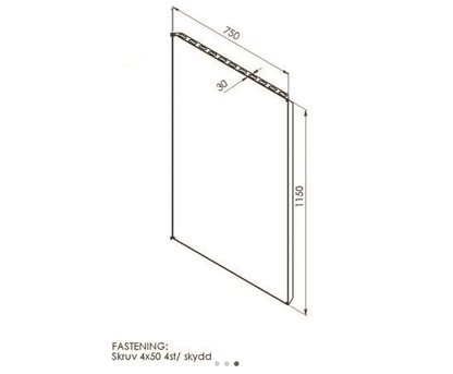 Veggbeskyttelsesplate Kota (1 stk) - Badstugutta