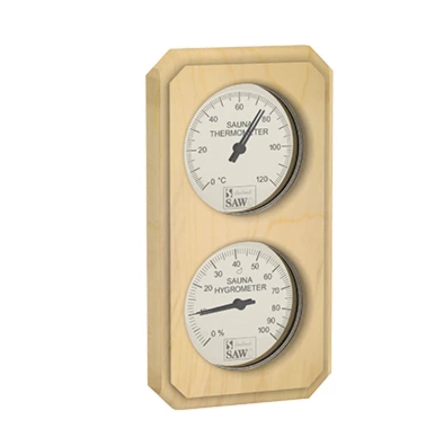 Vertikal termometer & hygrometer - Badstugutta