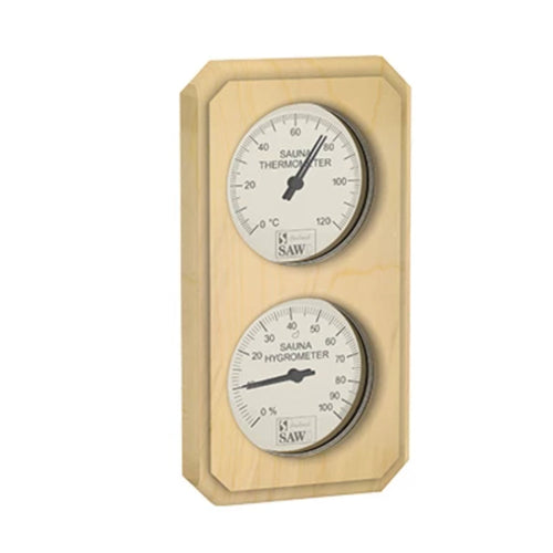 Vertikal termometer & hygrometer - Badstugutta